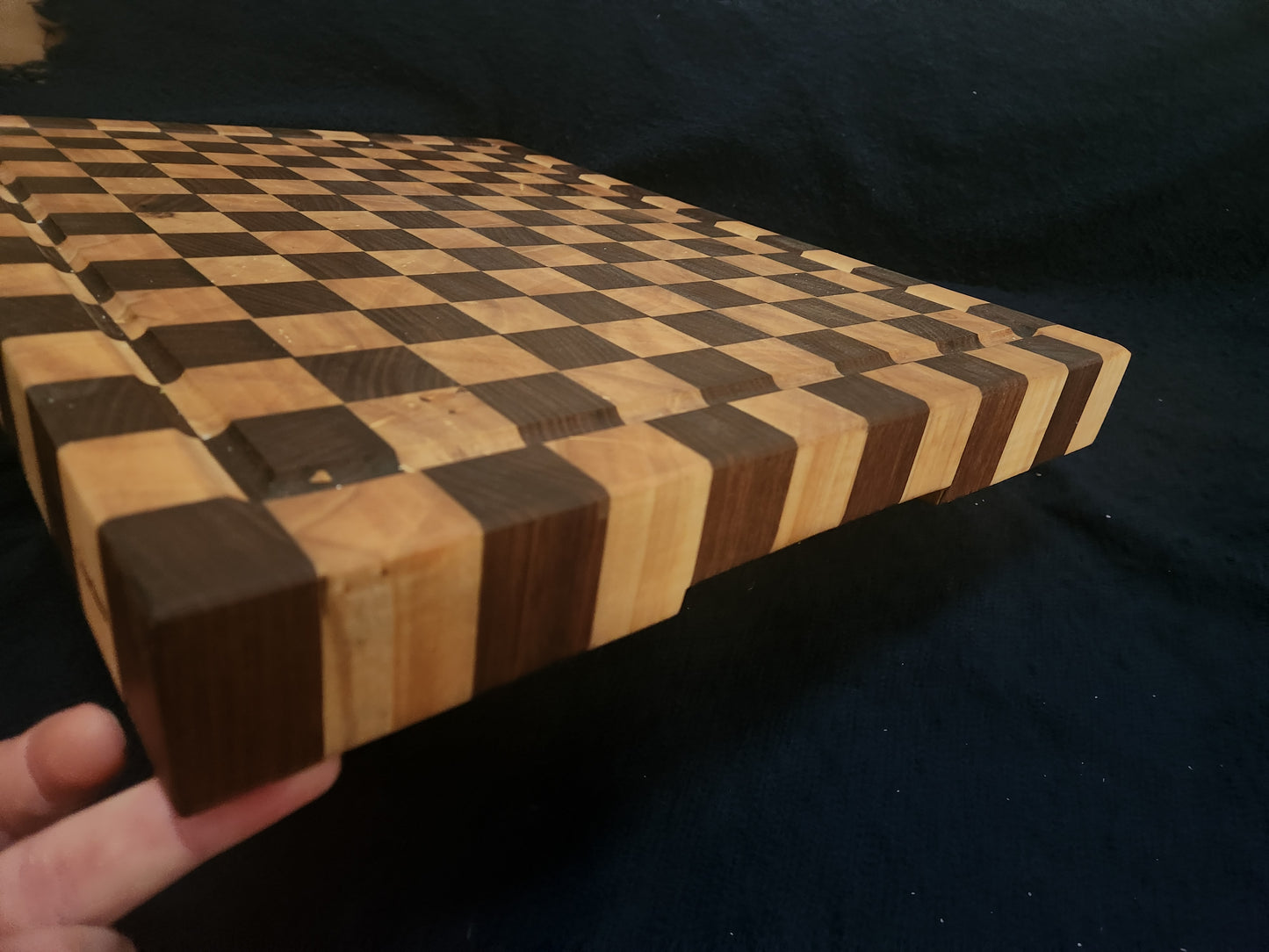 Walnut and Poplar chess pattern butcher block