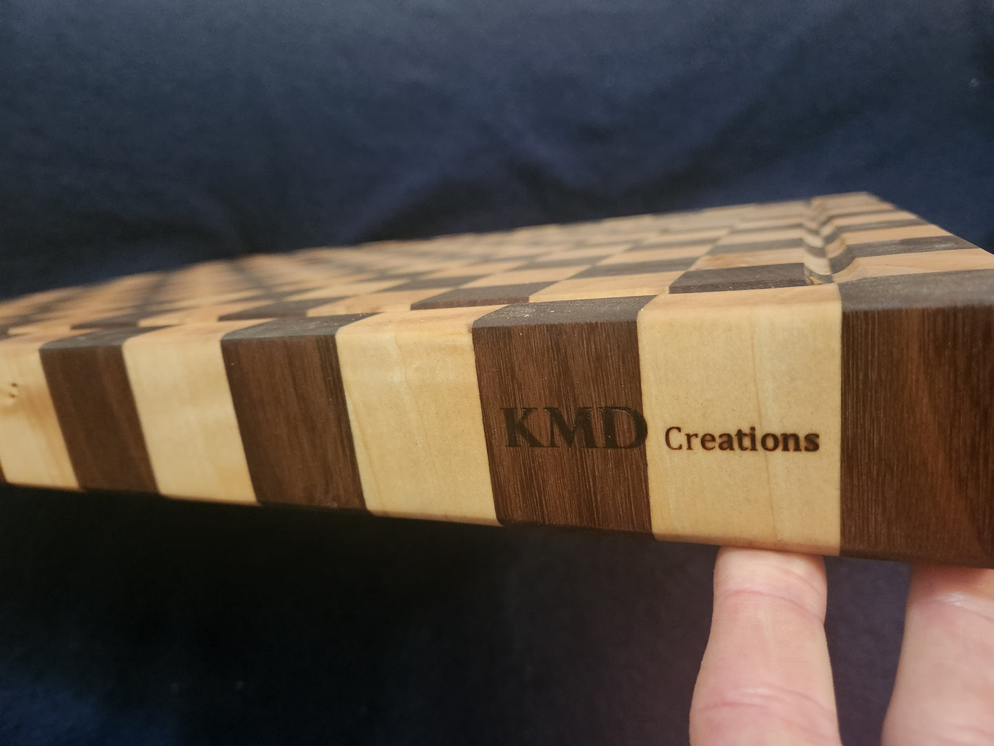 Walnut and Poplar chess pattern butcher block
