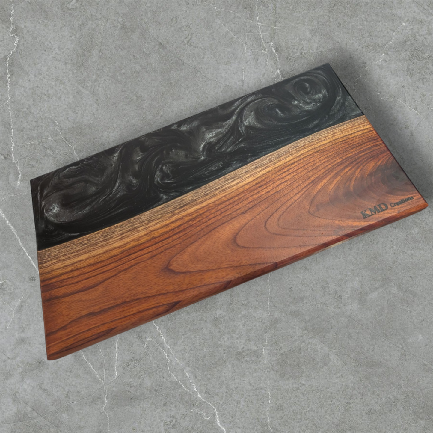 Qld Red cedar and black resin charcuterie board