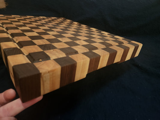 Walnut and Poplar chess pattern butcher block