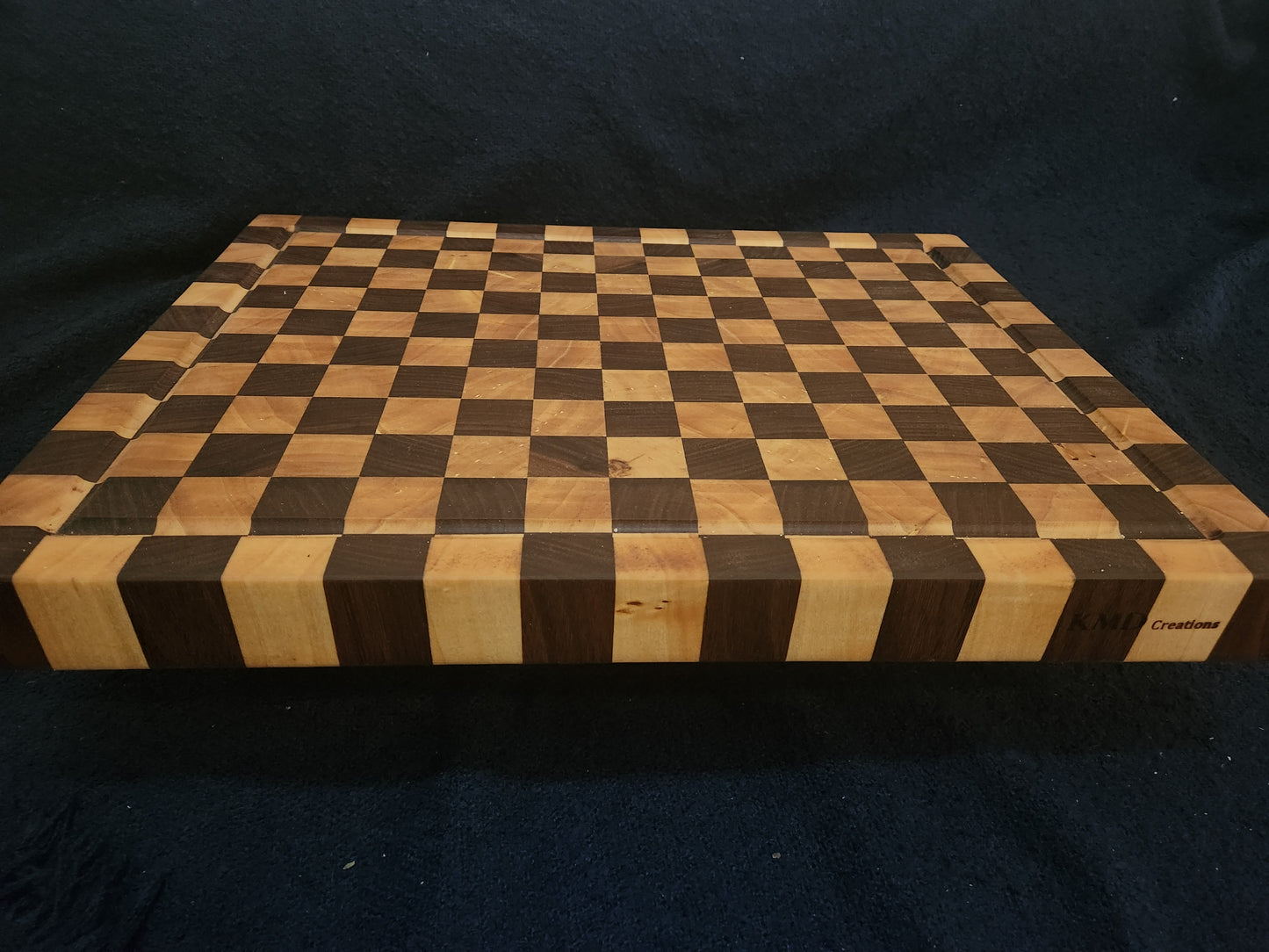 Walnut and Poplar chess pattern butcher block