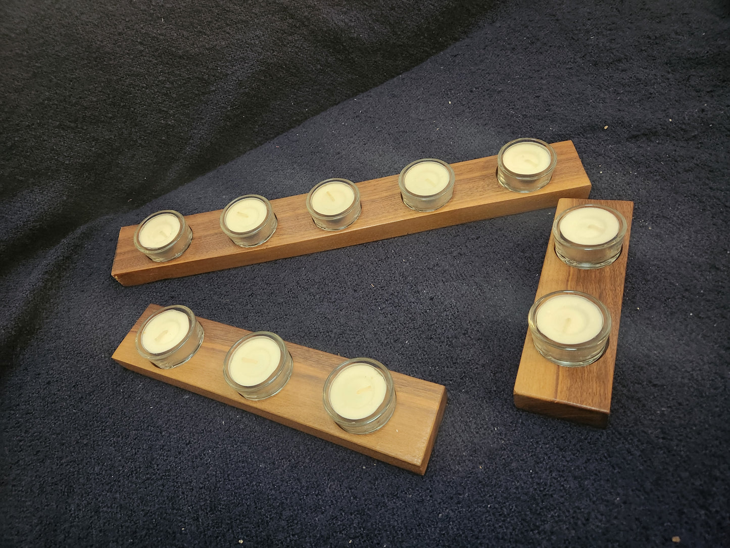 Walnut candle holders