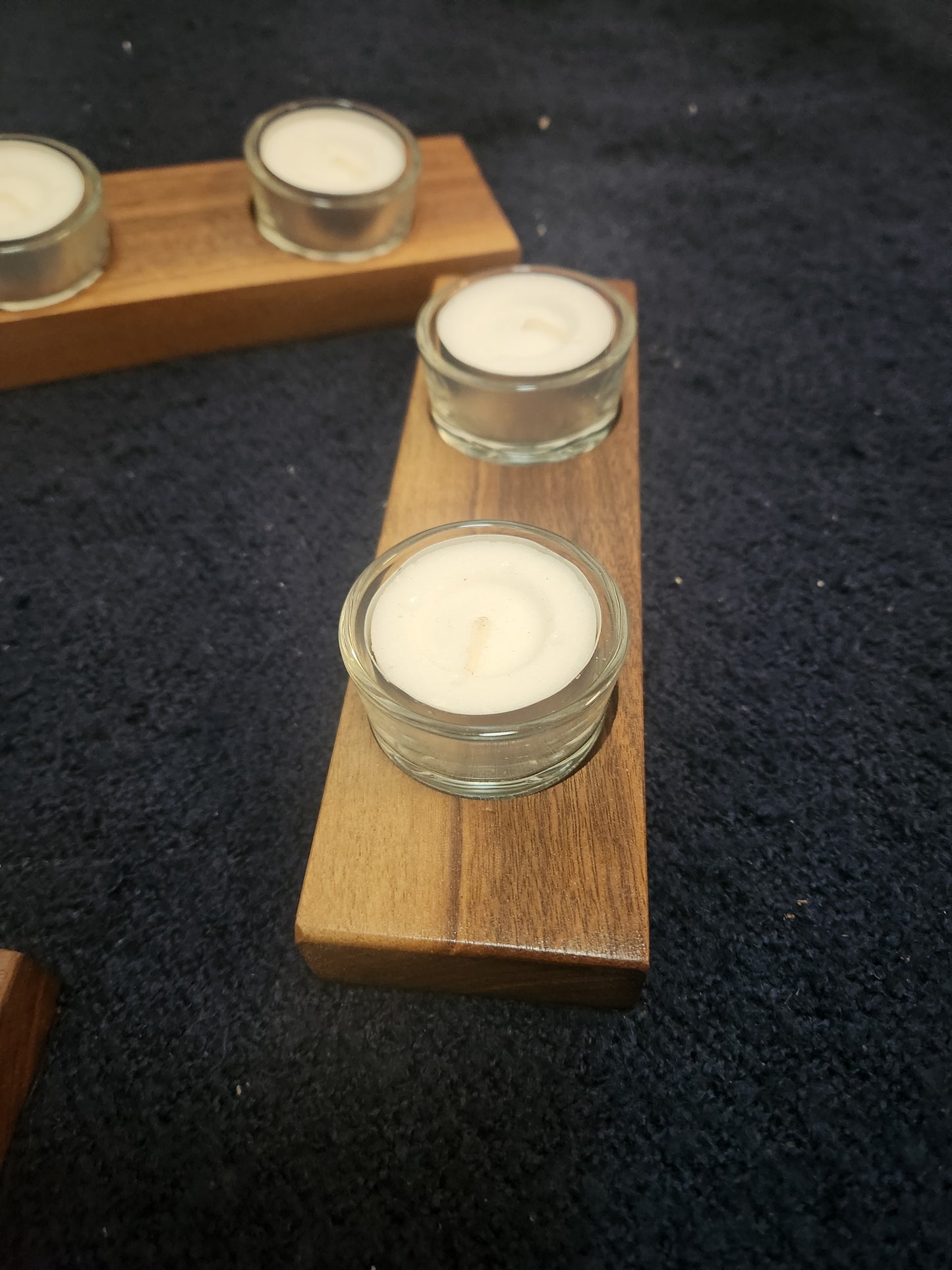 Walnut candle holders