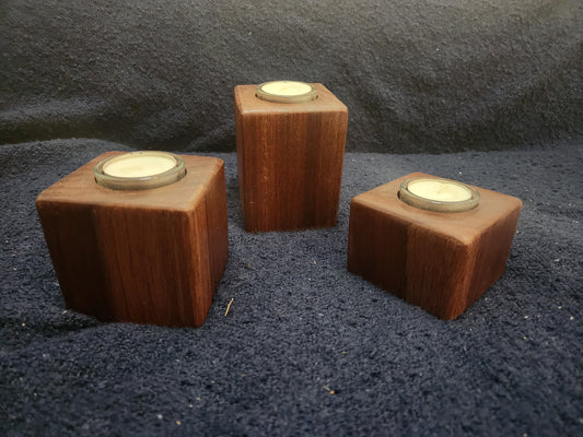 Timber candle holder