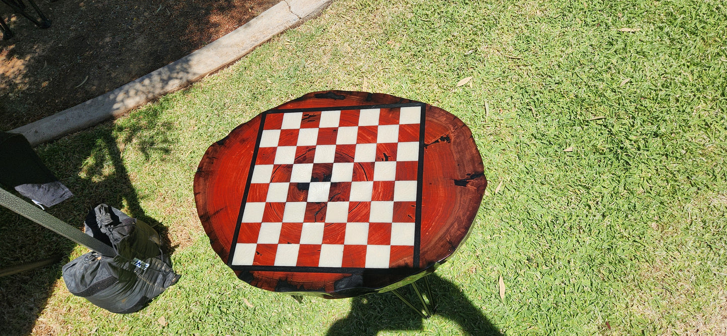 Chess board coffee table